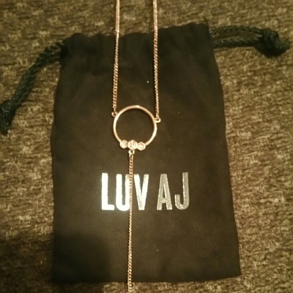 Luv Aj Rose Gold Plated Lariat NWT